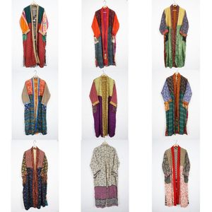 Kimono Largo de Seda Hecho a Mano para Verano, Personalizado para Mujer, Vestido de Novia y Dama de Honor, Ropa de Dormir Suave - Product Image 1