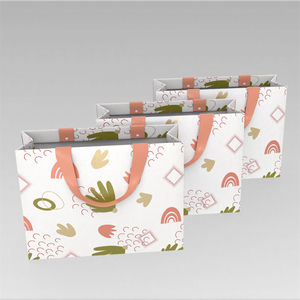 Sacs en papier personnalisés KM, avec logo et poignées, pour emballage cadeau, Noël, entreprise, commerce de détail, shopping, pelliculage de luxe. - Product Image 4