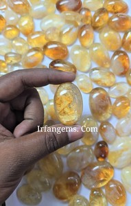 พลอยซิทรินคุณภาพสูงจากธรรมชาติ 100% ราคาขายส่ง พลอยซิทรินแบบคาโบชองทำมือ สำหรับทำเครื่องประดับพลอยซิทริน - Product Image 4