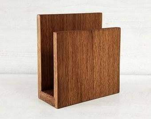 Porta servilletas de madera rústico hecho a mano con diseño vintage para mesa de comedor, bodas, fiestas, casa de campo, ecológico. - Product Image 3