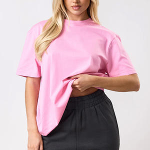 เสื้อยืดผู้หญิง ผ้าฝ้ายคุณภาพสูง gsm ปักโลโก้ตามสั่ง ขายส่ง - Product Image 4