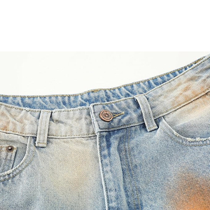 Pantalones Cortos Vaqueros Baggy Estilo Vintage con Logo Personalizado y Lavado Ácido para Streetwear - Fabricante - Product Image 3
