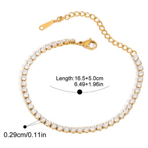 Set di Bracciali Tennis Impilabili in Acciaio al Titanio di Lusso per Donna, Gioielli Premium Antiossidanti alla Moda - Product Image 5