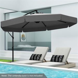 Ombrellone da Giardino in Acciaio Inossidabile, Design Cinese, Raggio 3m, Grigio - Product Image 4