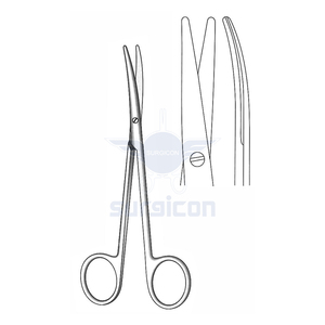 Tijeras Metzenbaum de 14.5 cm (5½ Pulgadas), Curvas, de Acero Inoxidable, Reutilizables, para Cirugía General y Plástica - Product Image 1
