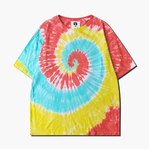 Camiseta de Cuello Redondo de Algodón 100% de Alta Calidad para Hombre, Estilo Tie Dye, Talla Grande, Venta al Por Mayor, Ropa Urbana, Moda Masculina - Product Image 2