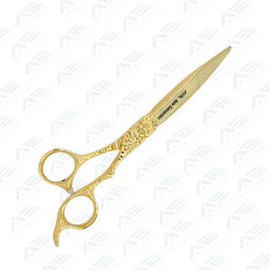 Ciseaux de coupe de cheveux de barbier à poignée fantaisie couleur or Ciseaux de salon en acier inoxydable de qualité supérieure pour les professionnels - Product Image 4