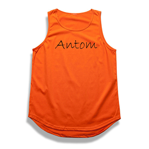 Wholesale Custom Logo Spandex/Cotton Breathable 3D Embroidery O-Neck Muscle Athletic <b>Singlet</b> Fitness Wear Workout <b>Men</b> Tank Top - Product Image 3