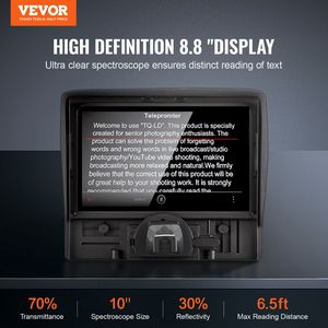 Teleprompter da Tavolo in Lega di Alluminio da 10 Pollici, Spettroscopio Regolabile con Telecomando per YouTube, Zoom e Streaming Live - Product Image 2