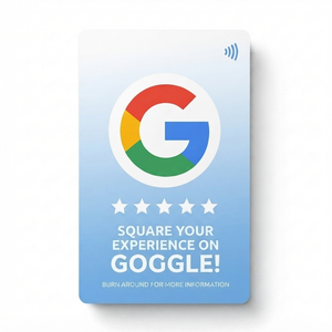 Carte NFC en PVC personnalisée avec code QR Google, carte à puce intelligente, solution de marketing pour les commentaires clients OEM ODM - Product Image 1