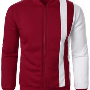 Veste varsity pour homme de qualité supérieure, logo sur le devant, idéale pour le froid, confort moderne, douce, chaude, respirante, tissu écologique - Product Image 6