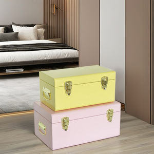 Juego Moderno de 2 Baúles de Almacenamiento de Metal - Product Image 1