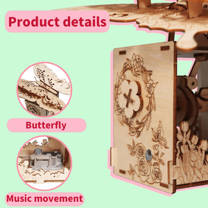 Carosello Musicale 3D in Legno: Kit Modello Fai-da-te per Regali di Natale, Compleanni e Festività - Cavallo da Carosello - Product Image 2