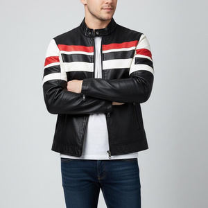 Chaquetas de Cuero Genuino Premium para Motociclistas, Chaquetas Casuales Elegantes para Invierno, Ropa Exterior de Cuero Suave para Hombre - Product Image 5