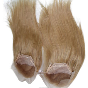 Pelucas de cabello humano natural vietnamita color dorado, cabello suave con cutículas bellamente alineadas, pelucas de encaje frontal virgen para mujeres. - Product Image 5