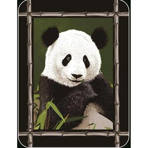 Sherpa Lined 50\"X60\" Panda Flannel <b>Throw</b> Blanket Super Soft Silk Touch Queen Size Bed & <b>Sofa</b> <b>Covering</b> - Product Image 5