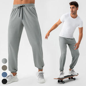 High Quality Breathable Quick Dry Cool Feeling Running Fitness Joggers <b>Drawstring</b> Bunched Casual Loose <b>Trousers</b> Men Jogger Pants - Product Image 6