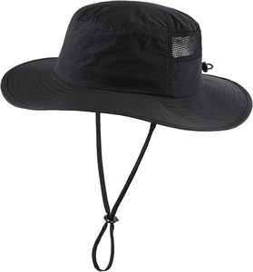 Chapeau Bob Unisexe Noir en Maille Respirante avec Sangle Réglable pour Adultes – Idéal pour l'Extérieur et l'Été - Product Image 1