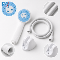Pommeau de douche manuel réglable en plastique avec tuyau résistant au gel et support pour kit de remplacement de douche de salle de bain