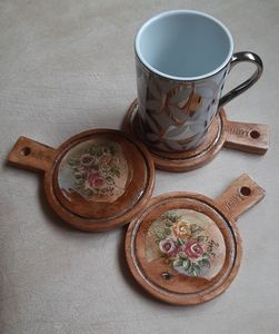 Handmade Square Luxury Wooden Eco-Friendly Drink Coasters Set Natural Wood Tea Coffee Cup <b>Table</b> <b>Protector</b> Home Kitchen Decor - Product Image 4