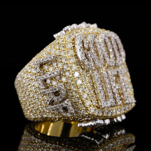 Hip Hop 925 Sterling Silver Hand Setting Iced Out Custom Name Champion Letter Moissanite <b>Ring</b> - Product Image 1