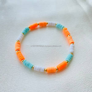 Pulsera de Cuentas de Resina Multicolor Vibrante, Artesanía Khadim, Modelo KH-772, Joyería Hecha a Mano, Elegante, Duradera y Ligera, 66 mm - Product Image 1