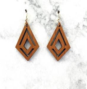 Boucles d'oreilles en bois pour l'été 2026, forme puzzle, fleurs multicolores mignonnes, bijoux pour femmes, cadeau promotionnel - Product Image 1