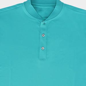 Vente en gros de polo pour hommes avec col montant T-shirt polo uni à manches courtes en tissu à séchage rapide d'été avec logo personnalisé pour garçons - Product Image 5