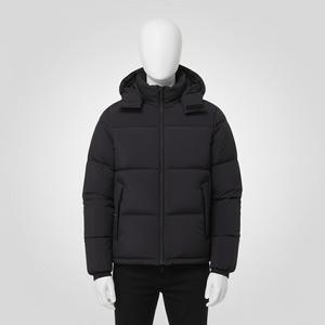 Vintage Design <b>Men's</b> Black Matte Color Hooded <b>Puffer</b> Jacket Custom Windproof Down Filled Zip Up Winter <b>Coat</b> Jackets <b>For</b> <b>Men</b> - Product Image 4