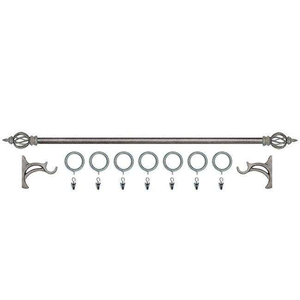 Tringle à rideau pivotante en fer massif forgé à la main, longueur personnalisable - Chaman India - Product Image 3