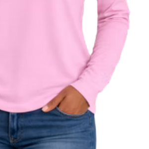 T-shirt à manches longues pour femme, rose, avec motif de lettres, décontracté, streetwear, confortable, vêtements de style de vie - Product Image 3