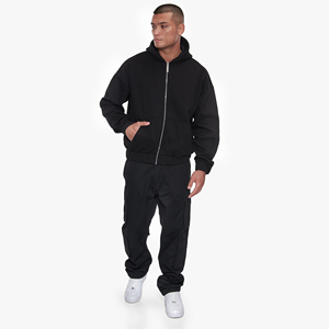 Sweat à capuche en molleton épais personnalisé avec broderie, coupe oversize unisexe, chaud pour l'hiver, style streetwear - Product Image 4