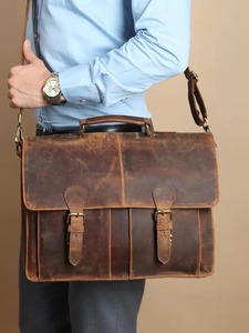 Indian Exporter Large Capacity Leather <b>Laptop</b> <b>Bag</b> for Men Office <b>Work</b> Travel Business Messenger <b>Bag</b> Available for Sale - Product Image 5