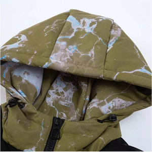Chaqueta casual acolchada de algodón con capucha y patchwork en contraste para hombre, chaqueta acolchada de la mejor calidad para hombre, proveedor mayorista. - Product Image 4