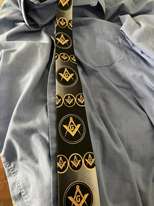 Cravate maçonnique de qualité supérieure, neuve, sur mesure, pour hommes, collection 2026 – Réplique des insignes maçonniques Illuminati - Product Image 5