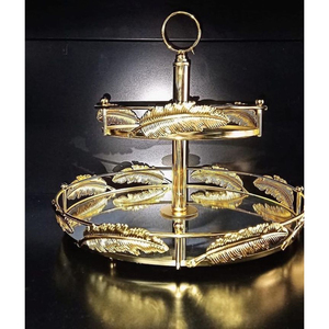 Round Metal <b>Cake</b> <b>Stand</b> 2 Tier <b>Glass</b> Tray Dessert Display Home Decor Accessory Wedding And Parties <b>Cake</b> Display Luxury <b>Stand</b> - Product Image 6