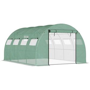 Mini Serra Moderna in Polietilene con Telaio in Acciaio/Plastica, Facile Montaggio, per Uso Domestico/Giardino - Product Image 2