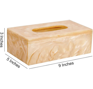 กล่องใส่กระดาษทิชชูเรซิ่นอีพ็อกซี่ดีไซน์หรูหราสำหรับตกแต่งห้องรับประทานอาหาร - Product Image 1