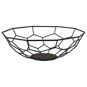 Panier à fruits décoratif de couleur noire, de forme ronde, pour la décoration de la maison, centre de table, panier à fruits décoratif - Product Image 1