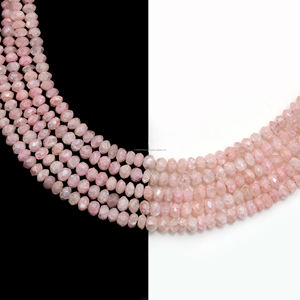 Grapolite rose naturel de qualité supérieure à facettes en forme de rondelle 4x4 à 7x6 MM brin de perles de pierres précieuses de 16 pouces pour la fabrication de bijoux - Product Image 3