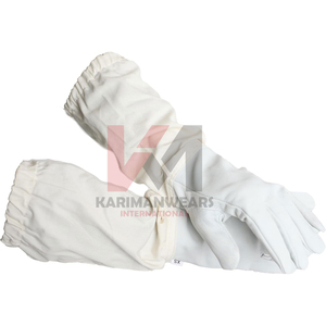 Gants d'apiculture robustes résistants aux piqûres en cuir pour travaux au rucheau, manches longues, approvisionnement en gros OEM - Product Image 1