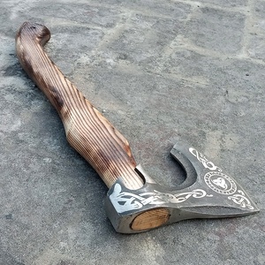 Handmade DIY Grade Viking <b>Axe</b> Head High Quality Carbon Steel Rose Wood <b>Handle</b> Customizable Outdoor Hatchet New Design - Product Image 3