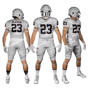 Maillots de football américain personnalisés avec nom et numéro, sublimation, pour équipes adultes, tenue complète pour le tackle, imprimé, 100% polyester, manches courtes - Product Image 5