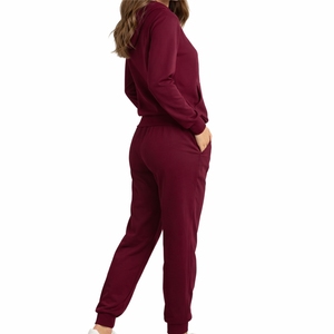 Ensemble de survêtement décontracté pour femme en coton doux, sweat à capuche confortable avec cordon de serrage, nouveau survêtement élégant - Product Image 3