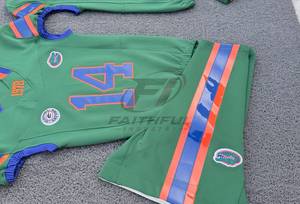 ชุดเสื้อฟุตบอลสีเขียว ปี 1978 แบบพิมพ์ลาย Sublimation สำหรับผู้ใหญ่ ผู้ชาย ระบายอากาศได้ดี ผลิตจากโพลีเอสเตอร์ ชุดยูนิฟอร์มสั่งทำได้ ยี่ห้อ Faithful Industry - Product Image 4