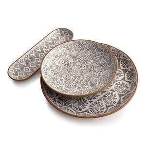 Plateau de service en bois émaillé pour thé, plateau à café, planche à collation, présentoir alimentaire décoratif pour table à manger, cuisine, maison, restaurant - Product Image 6
