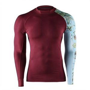Camiseta de Manga Larga para Hombre, Protección UV, Impresión Digital Blanca, Tejido Transpirable de Spandex/Poliéster - Product Image 4