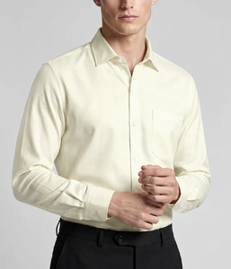 Custom <b>Mens</b> Vintage Solid Slim Fit Long Sleeve Business Dress Shirt Office Formal Casual <b>Work</b> Wear Tops Factory Direct OEM ODM - Product Image 2