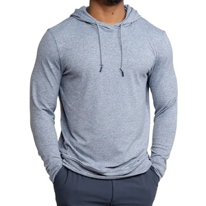 Sweat à capuche en pur coton pour homme, léger et respirant, design basique décontracté OEM avec capuche pour l'hiver, streetwear 2026 - Product Image 3