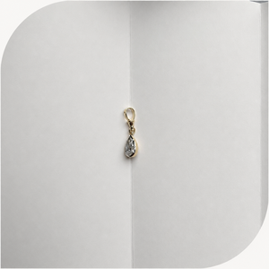 Pendentif en argent sterling 925 avec diamant taille poire et moissanite, bijou suspendu pour collier personnalisé - Product Image 5
